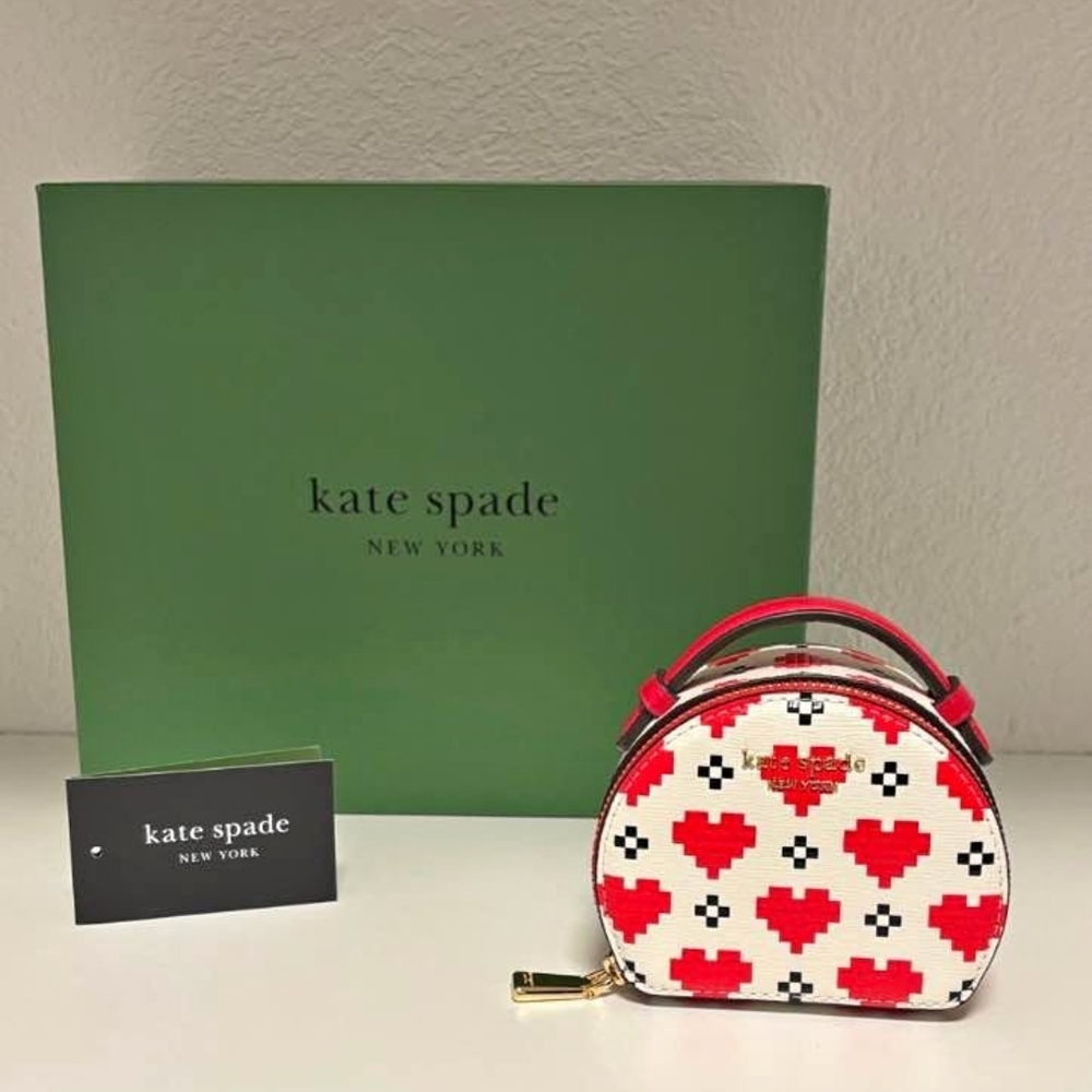 Kate Spade Red and White Heart Mini Bag